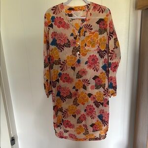 Acacia Swimwear Floral Midi Dress - Pink, Yellow, Blue